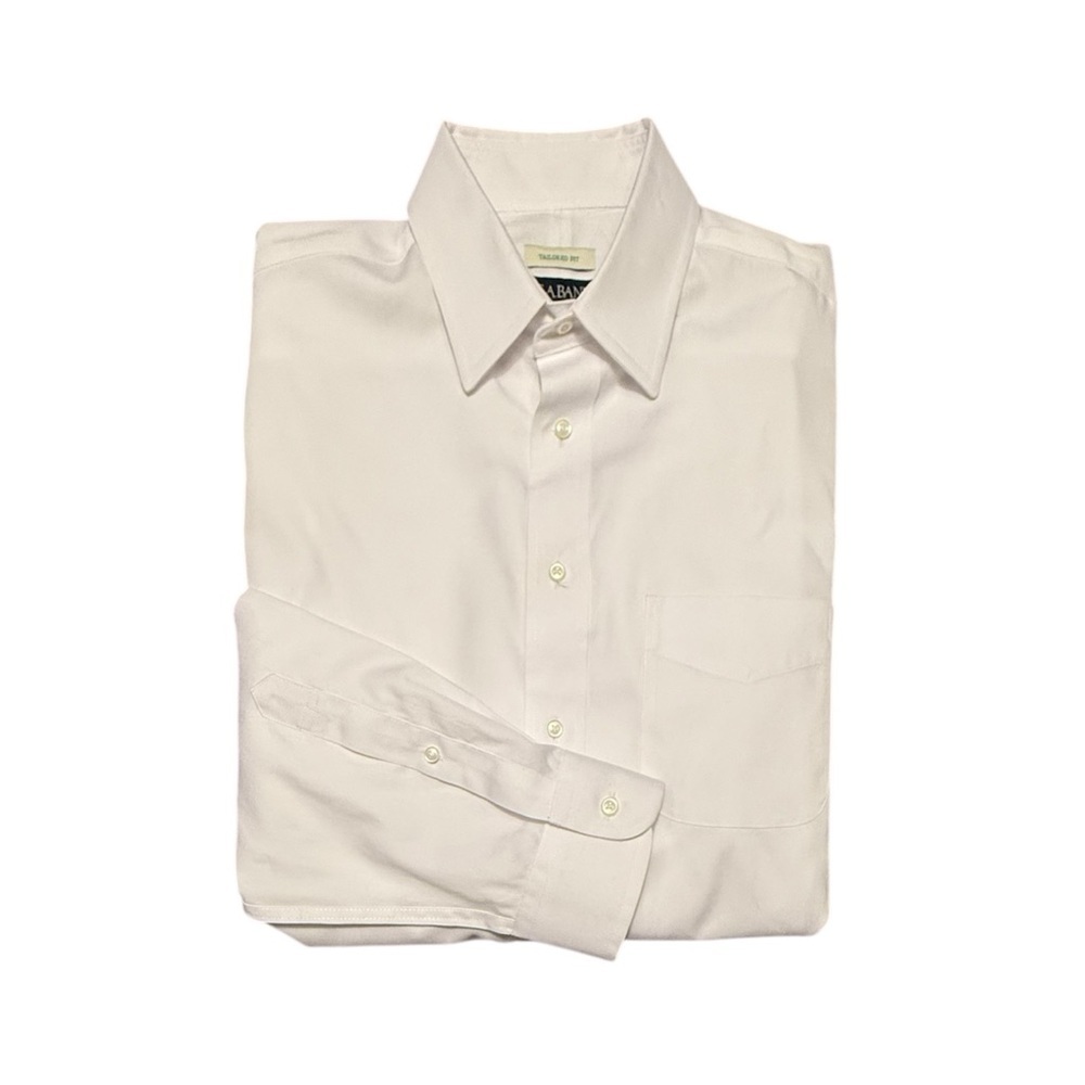 Jos. A. Bank Tailored Fit White 100% Cotton Dress Shirt Size 15.5-33 - Picture 1 of 8